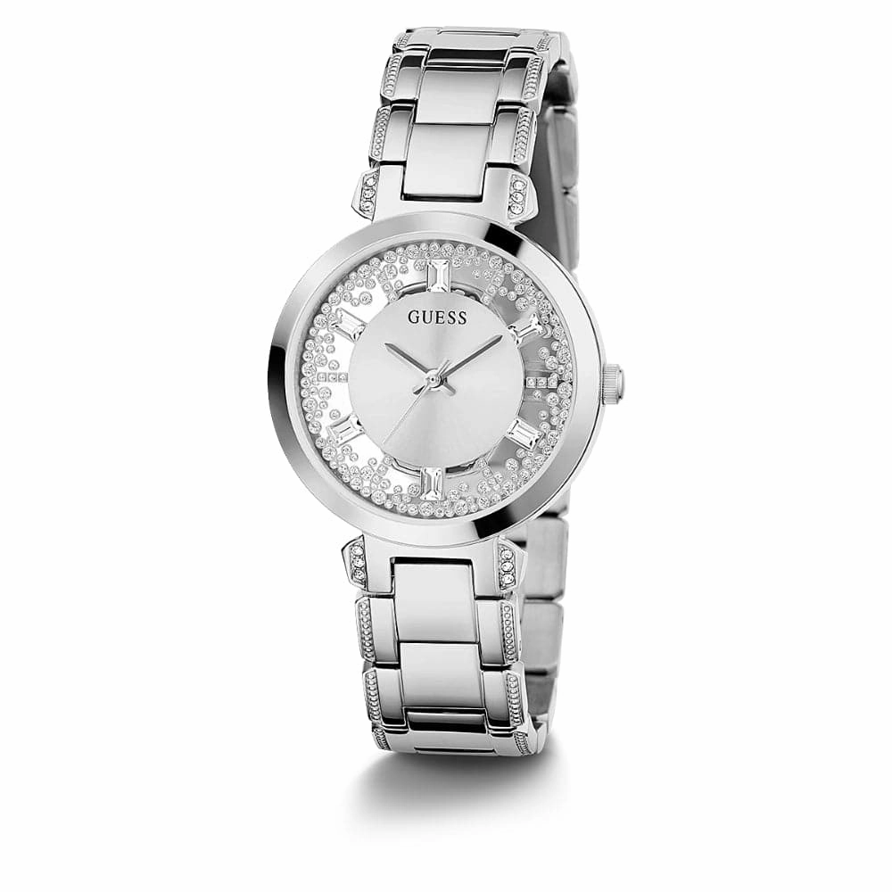 GUESS SILVER STAINLESS STEEL WOMEN WATCH GW0470L1