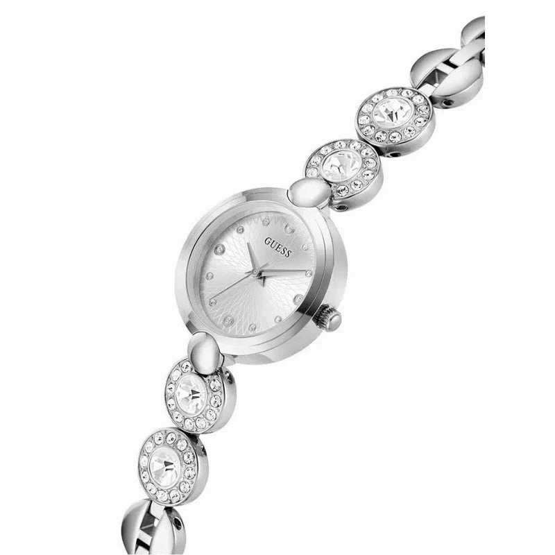 Guess Stardom Silver Dial Analogue Watch