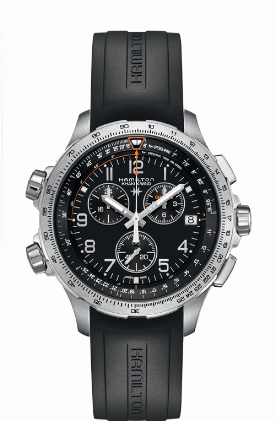HAMILTON:KHAKI AVIATION X-WIND GMT CHRONO QUARTZ H77912335