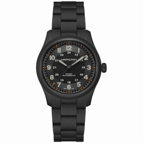 Hamilton Khaki Field Titanium Auto Black Dial Titanium Unisex Watch H70215130