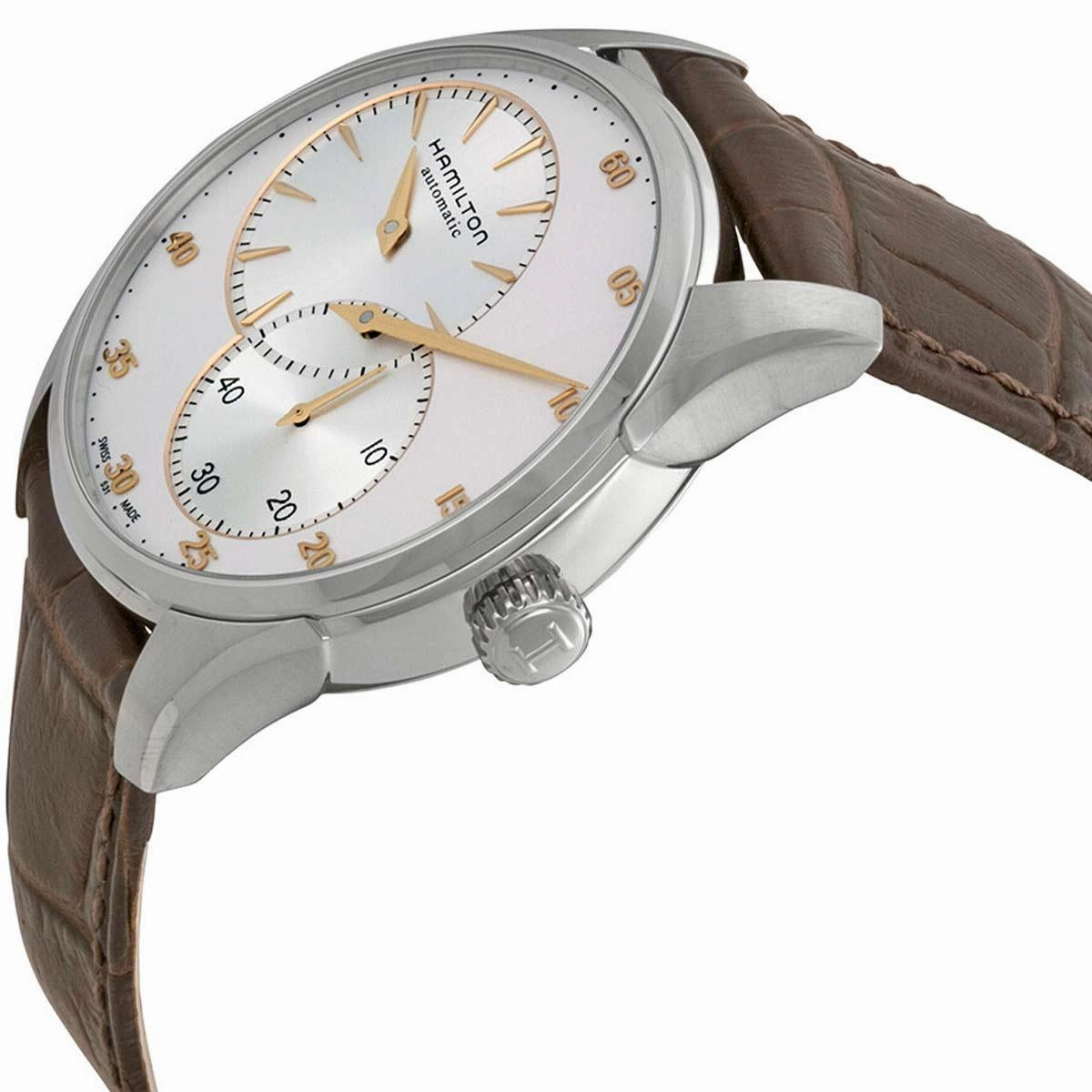 Hamilton Men's Watch - Jazzmaster Automatic Silver Tone Dial Brown Strap | H42615553