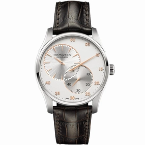 Hamilton Men's Watch - Jazzmaster Automatic Silver Tone Dial Brown Strap | H42615553