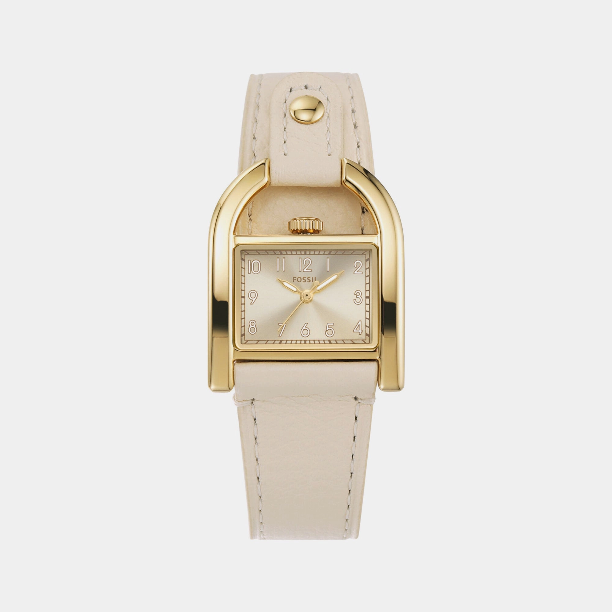 Harwell Women Quartz Gold Dial Analog Leather Watch ES5280
