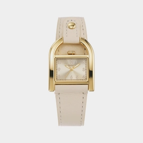 Harwell Women Quartz Gold Dial Analog Leather Watch ES5280