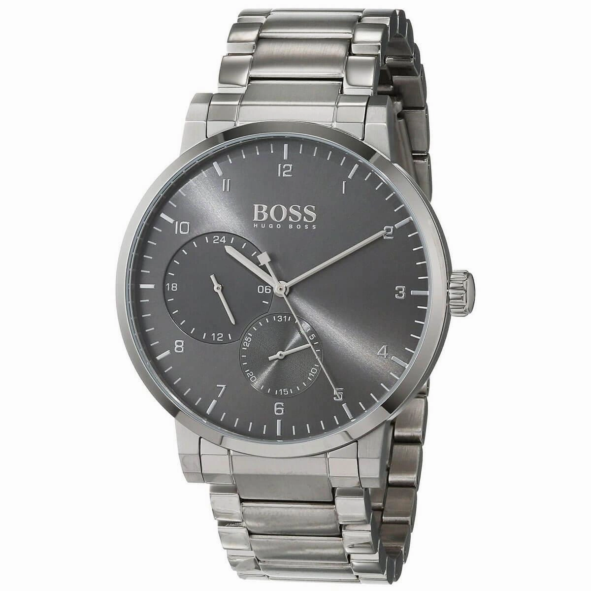 Hugo Boss Men's Quartz Watch - Oxygen Grey Dial Silver Tone Bracelet | 1513596
