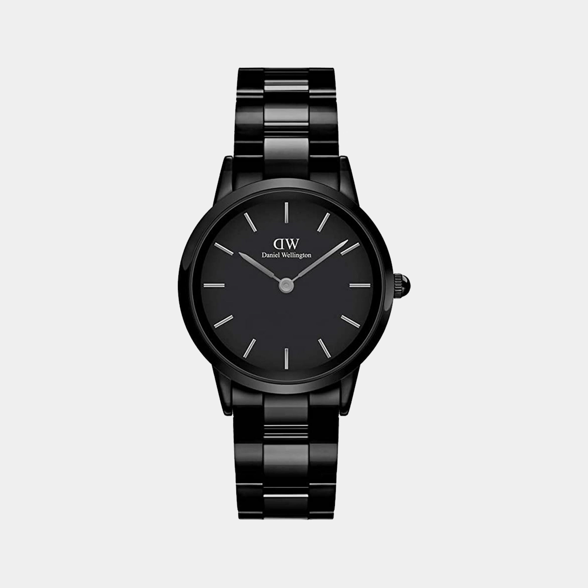 Iconic Women's Black Analog Stainless Steel Watch DW00100414