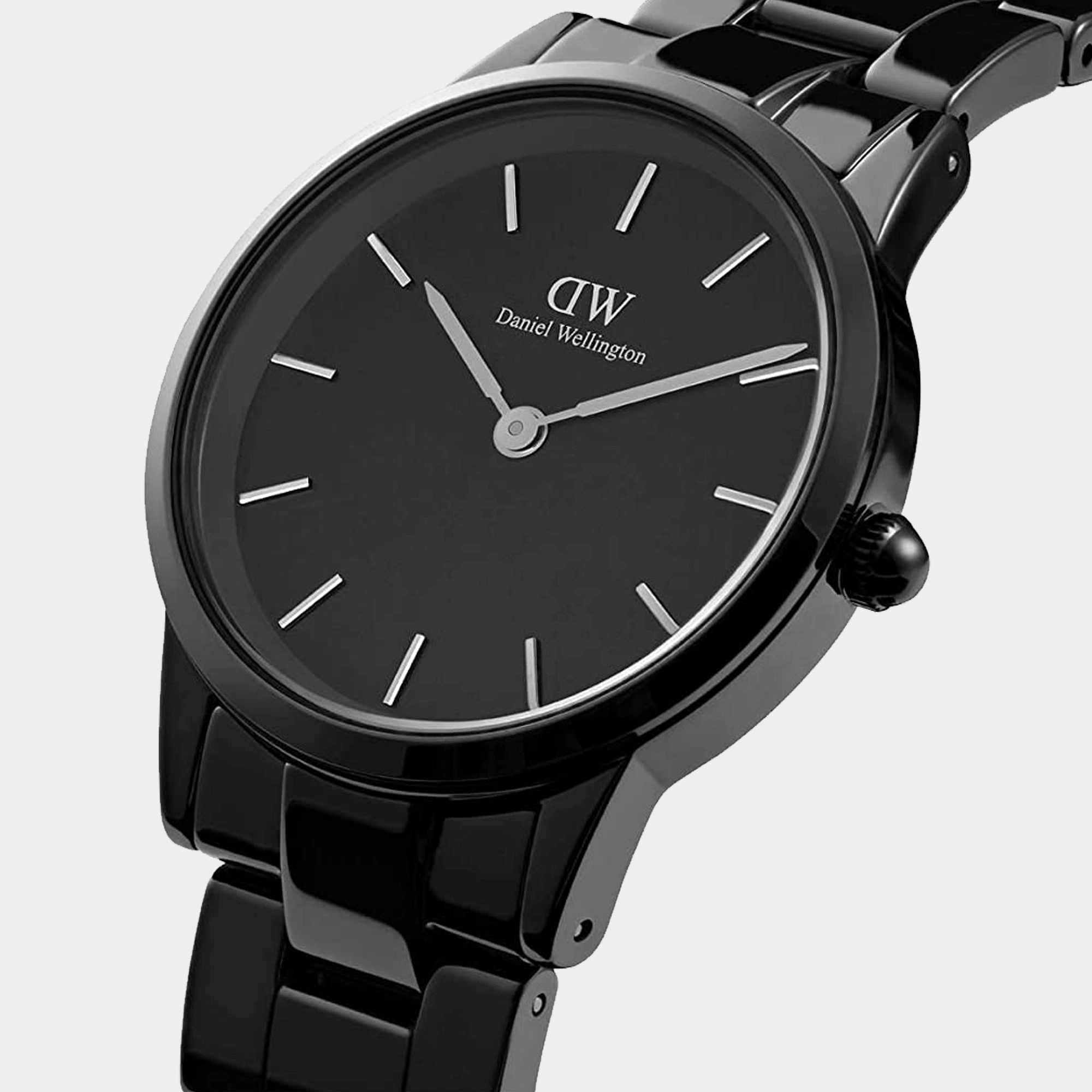 Iconic Women's Black Analog Stainless Steel Watch DW00100414