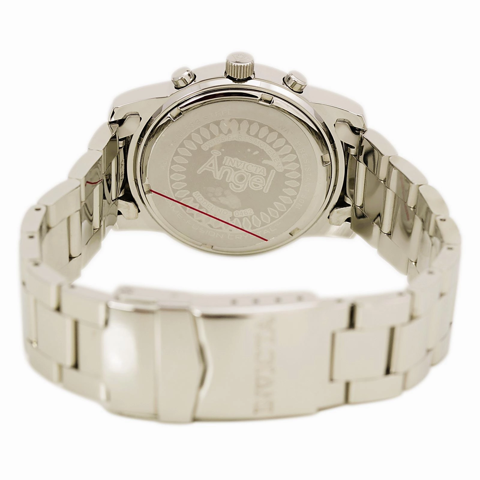 Invicta 0462 Women's Angel Rose Gold Sunray Dial Stainless Steel GMT Watch