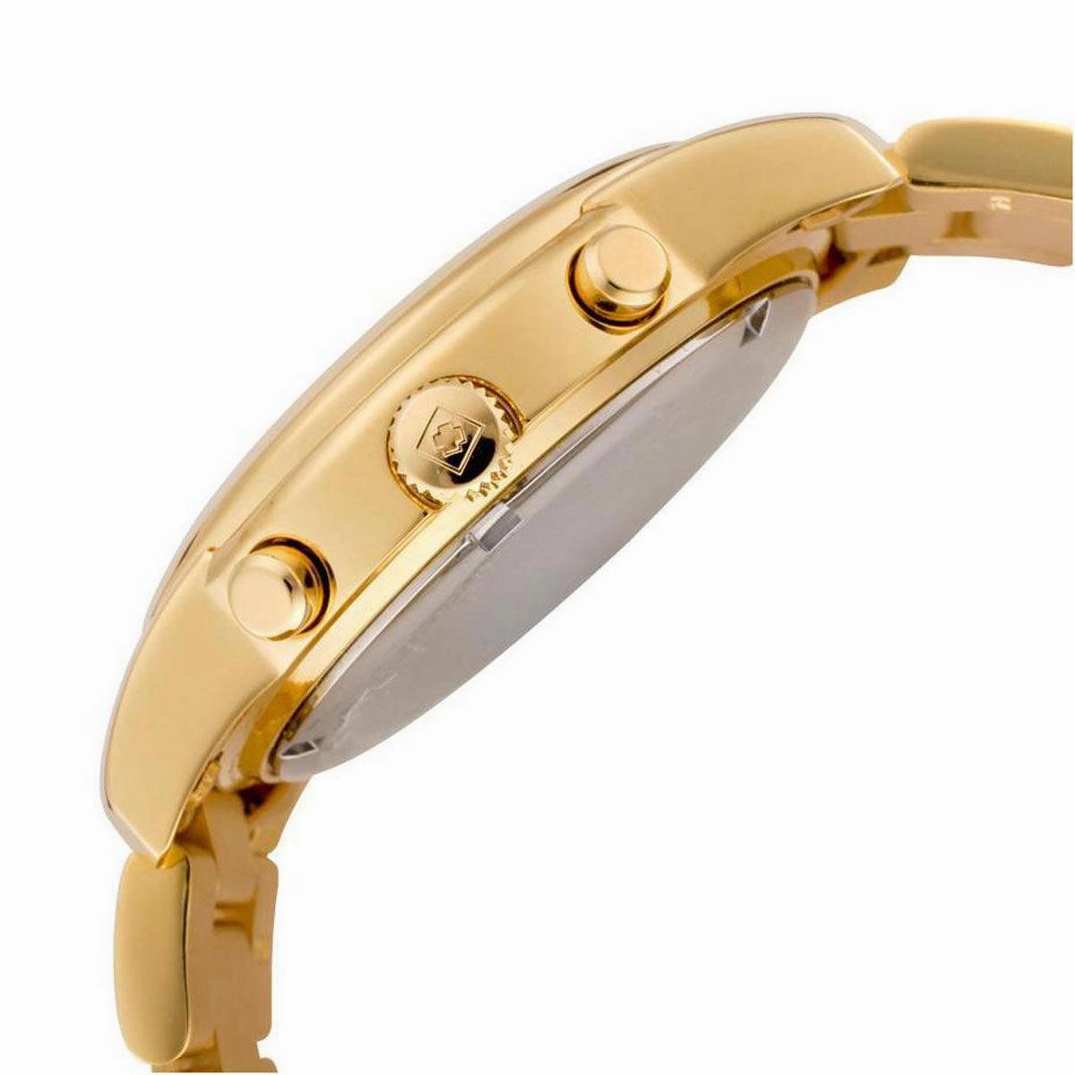Invicta 0464 Women's Angel Rose Gold Sunray Dial Gold Plated Stainless Steel Bracelet GMT Watch