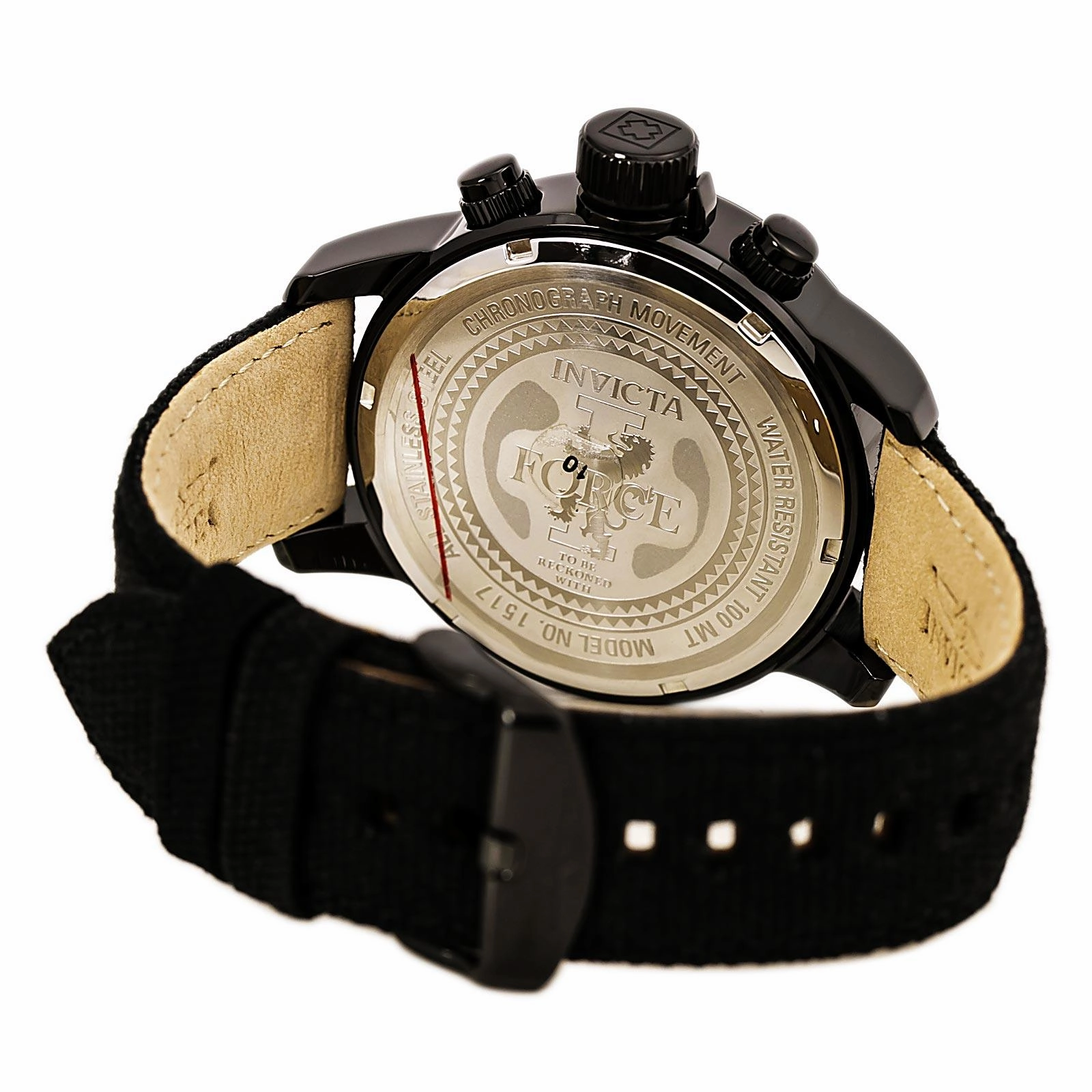 Invicta 1517 Men's Black IP 1/10 Second Lefty Chronograph