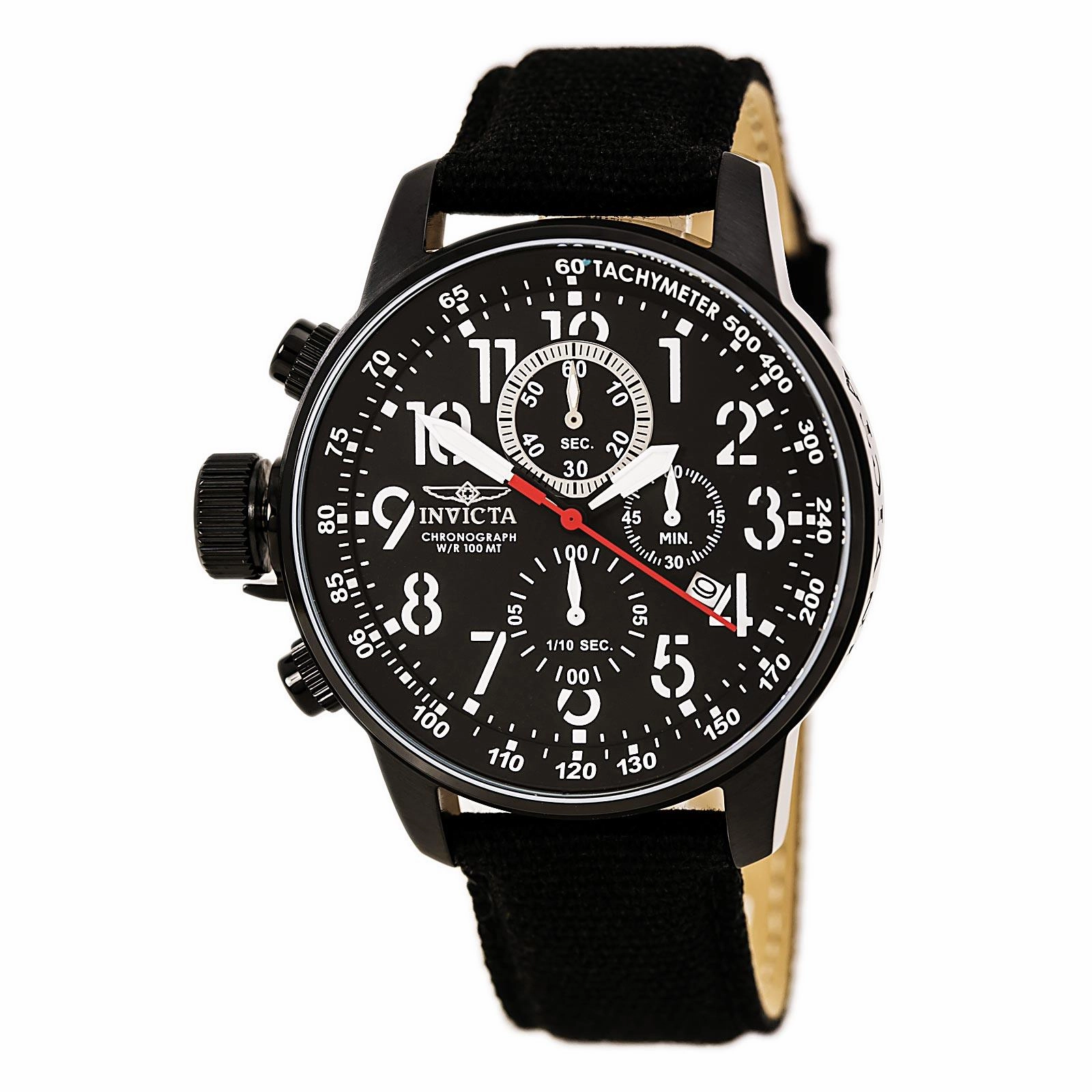 Invicta 1517 Men's Black IP 1/10 Second Lefty Chronograph