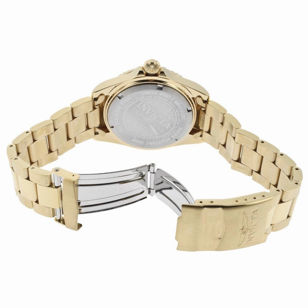 Invicta 15249 Women's Pro Diver Gold Tone Dial Yellow Gold Steel Dive Watch