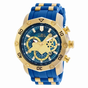 Invicta 22798 Men's Pro Diver Chronograph Blue Silicone & Steel Strap Watch