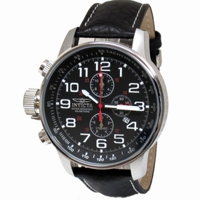 Invicta 2770 Men's Black Stainless Steel Lefty Chronograph