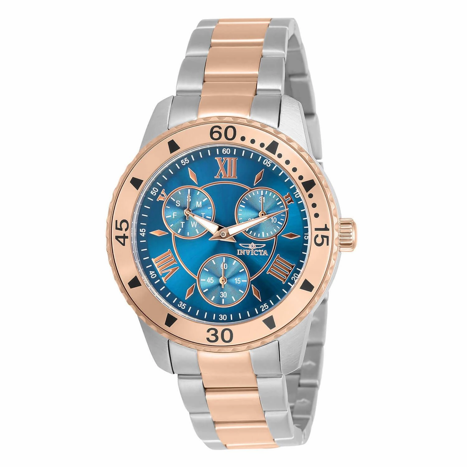 Invicta 30736 Women's Angel Day-Date Two Tone Bracelet Chrono Watch