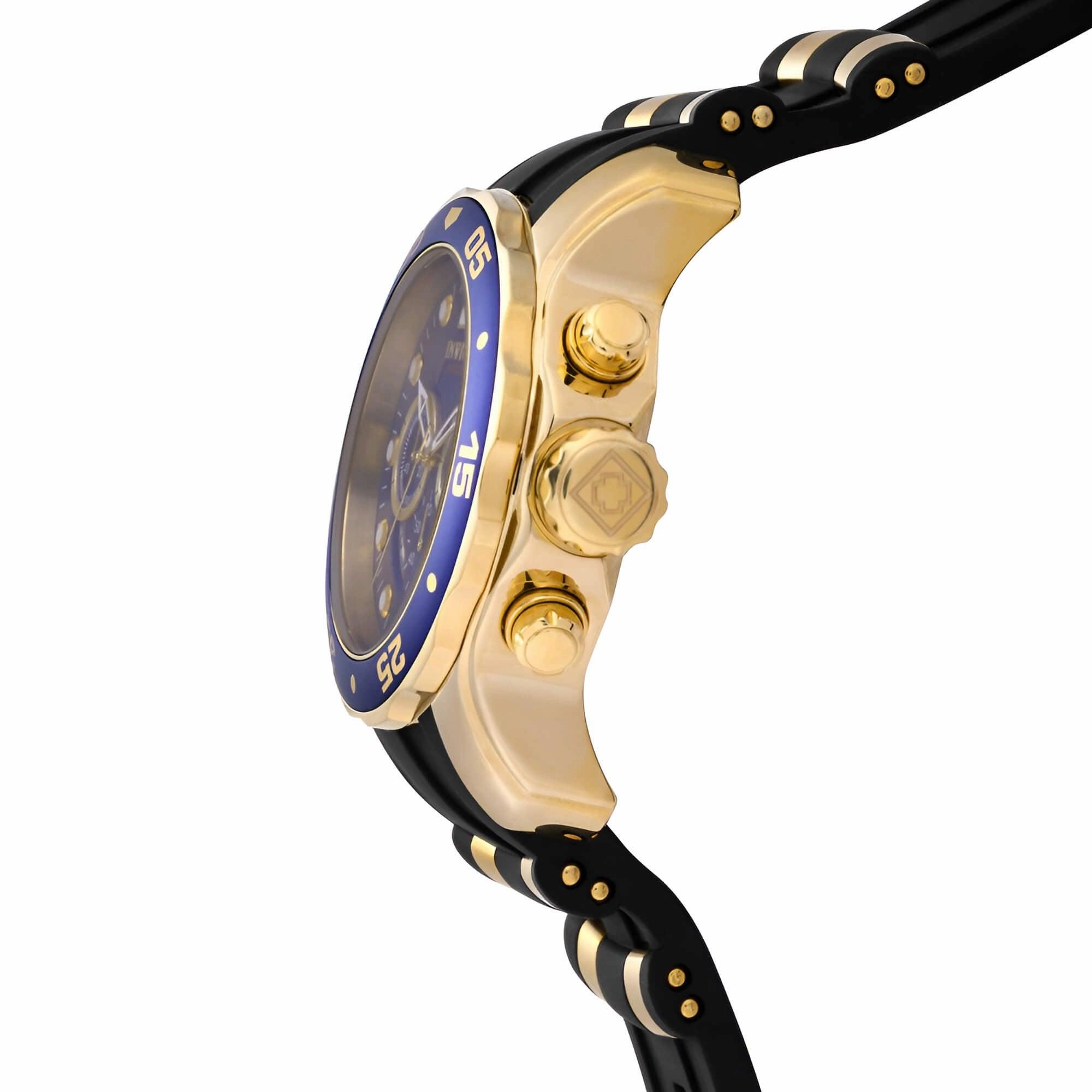 Invicta 6983 Men's Steel & Polyurethane Band Quartz Pro Diver Chrono Blue Dial Date Watch