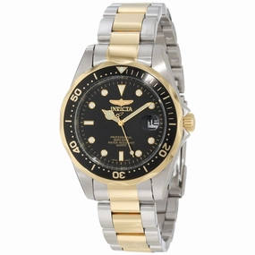 Invicta 8934 Men's Two Tone Yellow Steel Bracelet Quartz Pro Diver