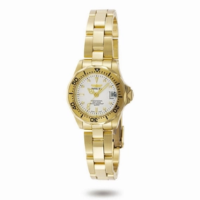 Invicta 8945 Women's Pro Diver White Dial Gold Tone Watch