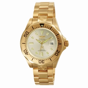 Invicta Men's Automatic Stainless Steel Watch - Grand Diver Gold Tone Dial | 3051