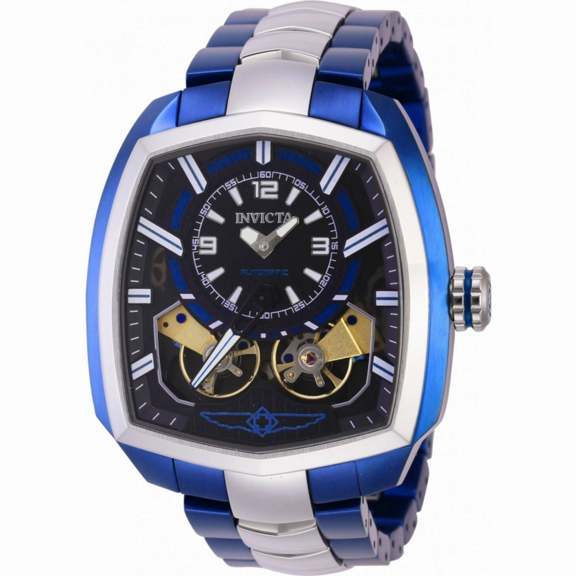 Invicta Men's Automatic Watch - Akula Two Tone Blue and Silver Bracelet | 44000