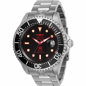 Invicta Men's Automatic Watch - Pro Diver Black Dial Stainless Steel Bracelet | 24764