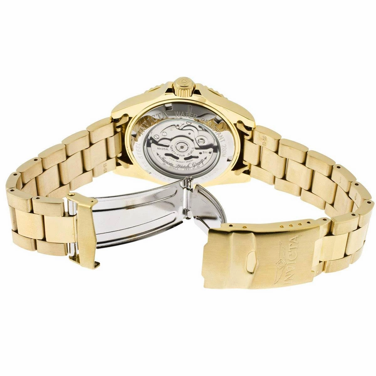 Invicta Men's Automatic Watch - Pro Diver Blue Dial Yellow Steel Bracelet | 8930C