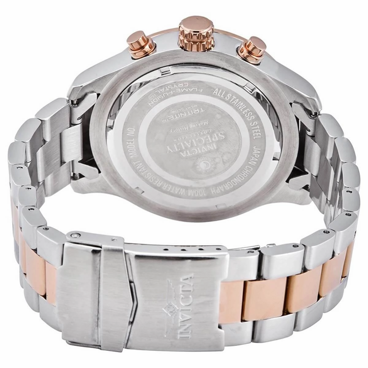 Invicta Men's Chrono Watch - Specialty Two Tone Silver and Rose Gold Bracelet | 28890
