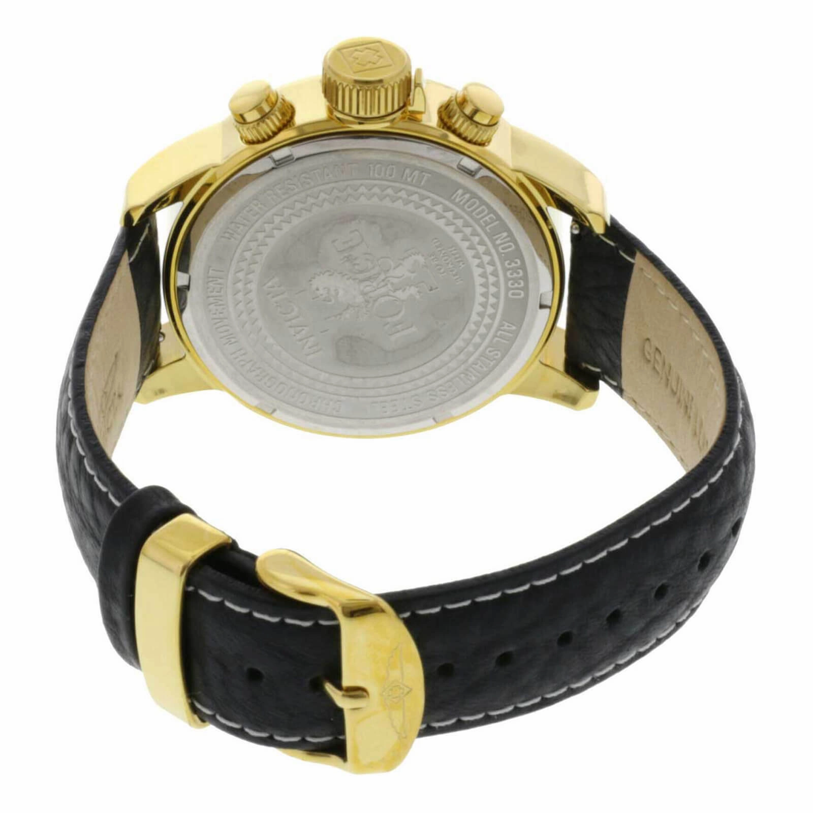 Invicta Men's Chronograph Leather Strap Watch - I-Force Lefty Black Dial | 3330