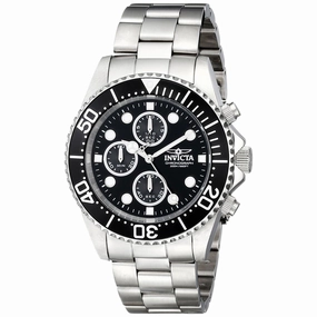 Invicta Men's Chronograph Stainless Steel Watch - Pro Diver Quartz Black Dial | 1768
