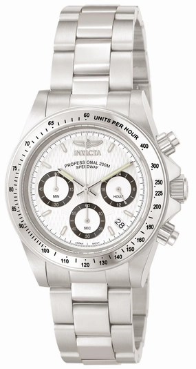Invicta Men's Chronograph Stainless Steel Watch - Speedway Quartz White Dial | 9211