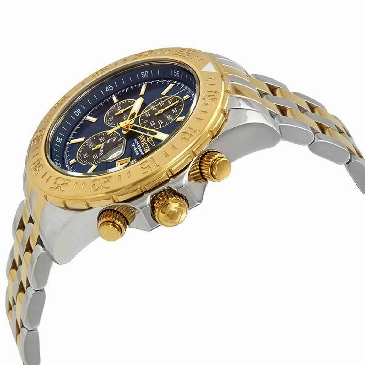 Invicta Men's Chronograph Watch - Aviator Blue and Charcoal Dial Bracelet | 22989