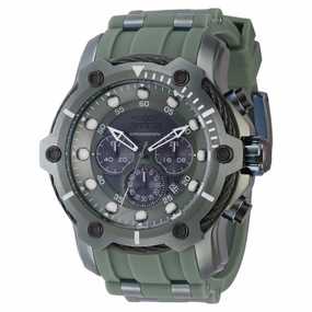 Invicta Men's Chronograph Watch - Bolt Quartz Gunmetal and Green Dial Strap | 40824