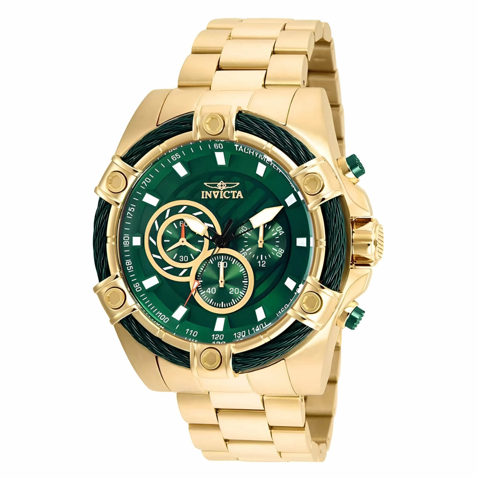 Invicta Men's Chronograph Watch - Bolt Yellow Gold Stainless Steel Bracelet | 25517