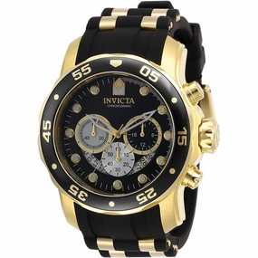 Invicta Men's Chronograph Watch - Pro Diver Black Dial Two Tone Strap | 28722