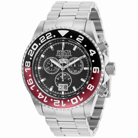 Invicta Men's Chronograph Watch - Reserve Pro Diver Black and Red Bezel | 29558