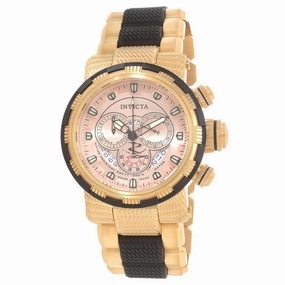 Invicta Men's Chronograph Watch - Reserve Yellow Steel & Black Polyurethane Bracelet