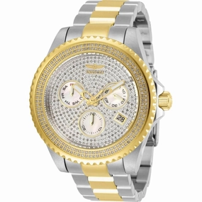 Invicta Men's Diamond Watch - Pro Diver MOP Dial Two Tone Bracelet | 30331