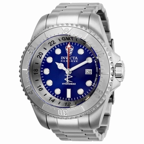 Invicta Men's GMT Watch - Reserve Hydromax Blue Dial Stainless Steel Bracelet | 29727