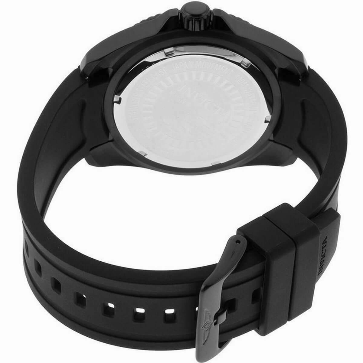 Invicta Men's Quartz Watch - Pro Diver Black Dial Black Polyurethane Strap | 21449