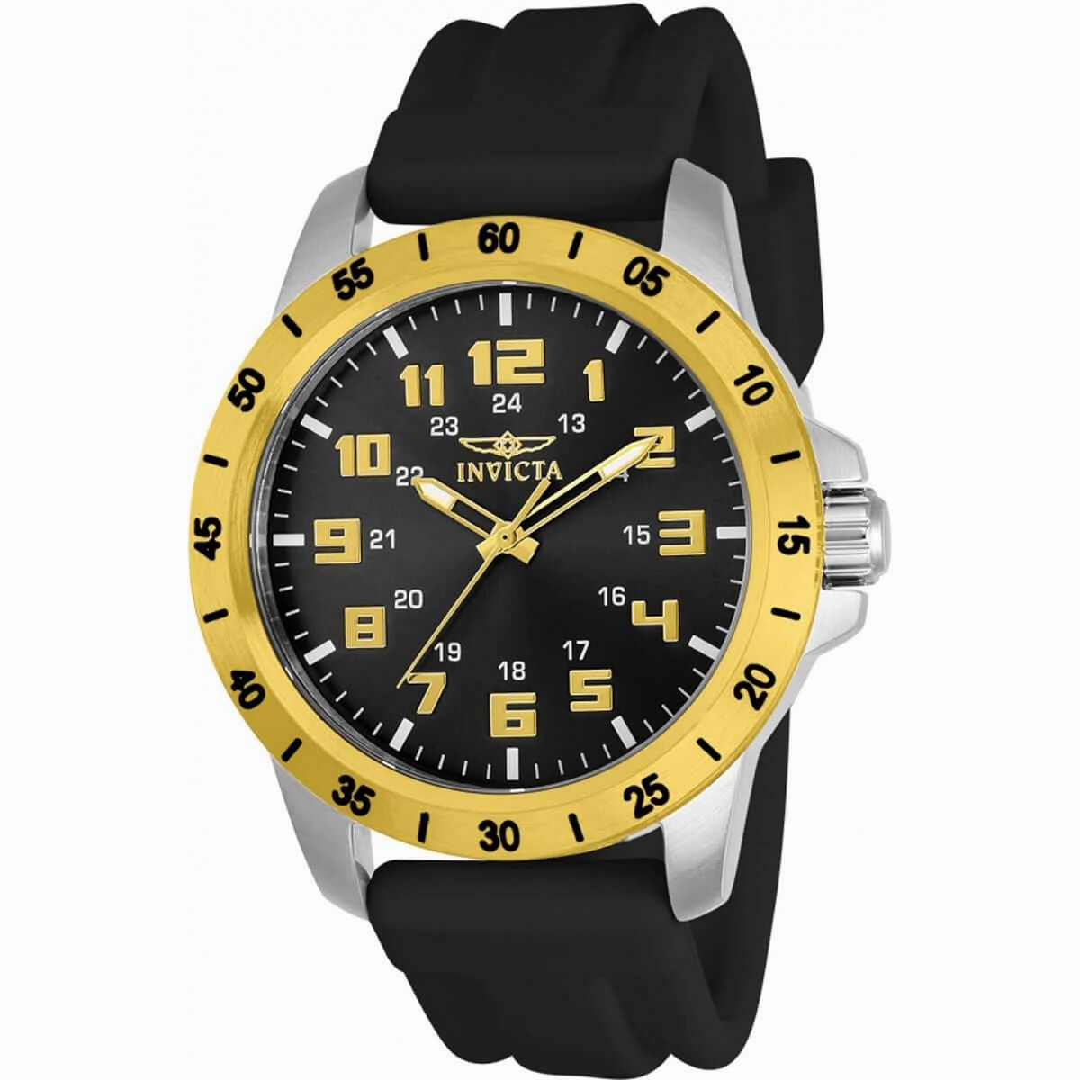 Invicta Men's Quartz Watch - Pro Diver Black Dial Rubber Strap | 21840