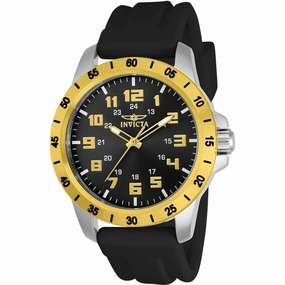 Invicta Men's Quartz Watch - Pro Diver Black Dial Rubber Strap | 21840