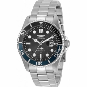 Invicta Men's Quartz Watch - Pro Diver Black Dial Silver Tone Bracelet | 30956
