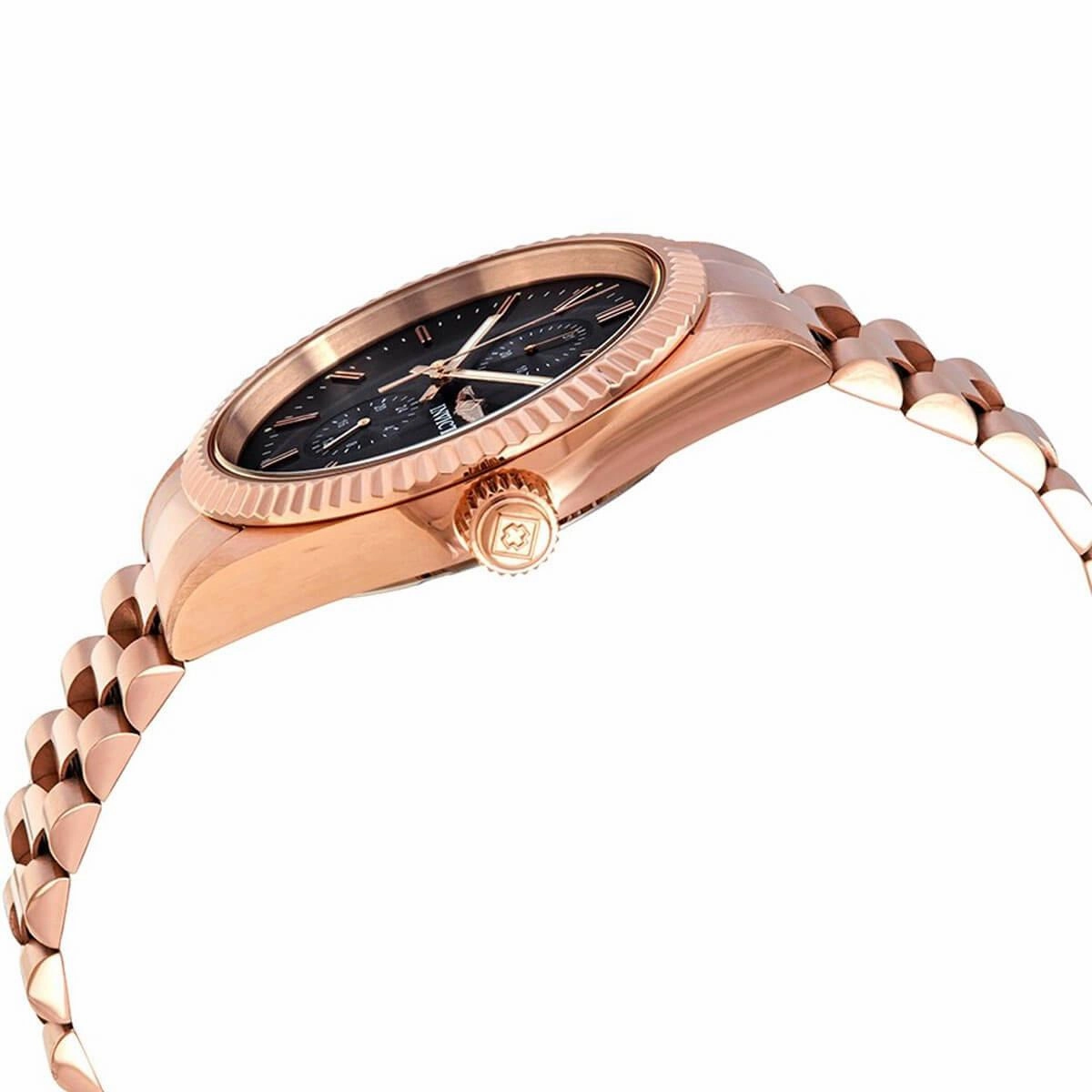 Invicta Men's Quartz Watch - Specialty Charcoal Dial Rose Gold Bracelet | 29432