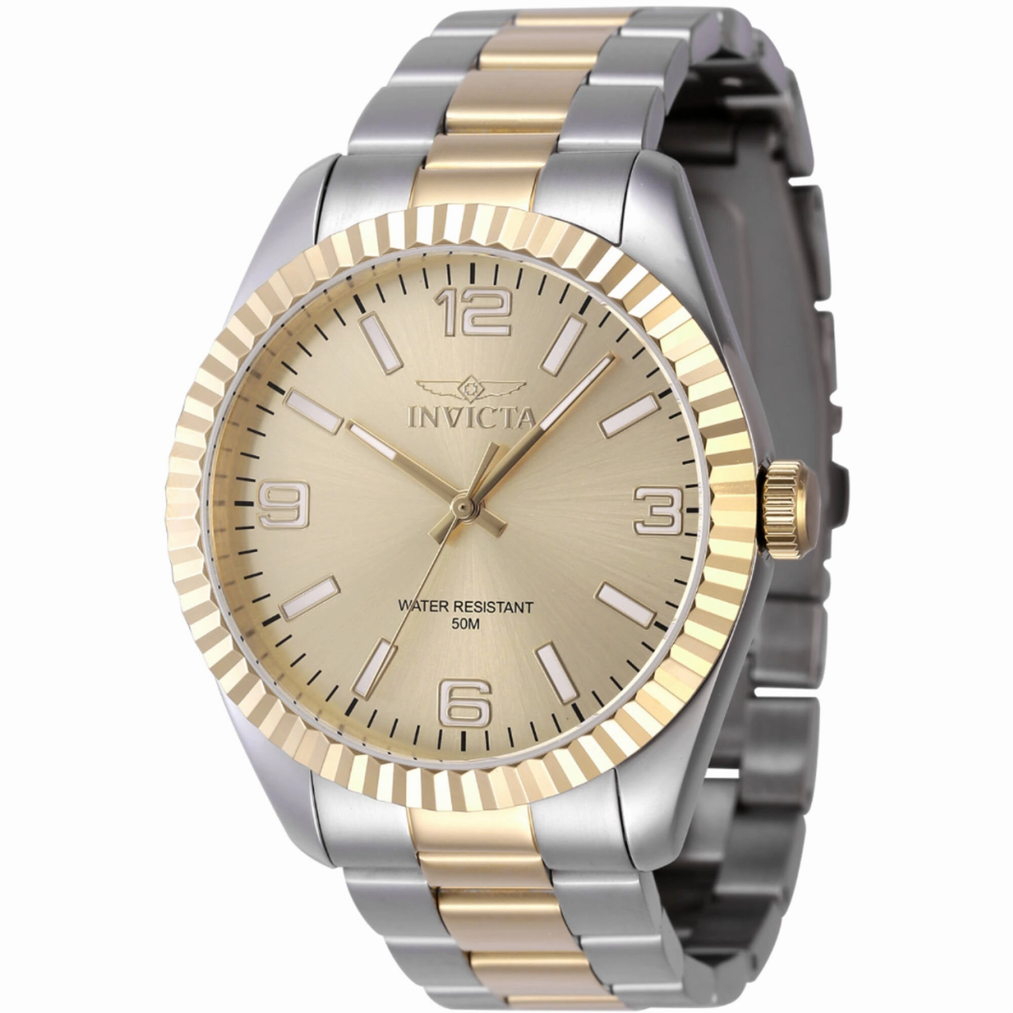Invicta Men's Quartz Watch - Specialty Gold Tone Dial Two Tone Bracelet | 47457