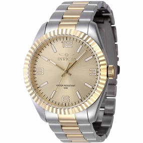 Invicta Men's Quartz Watch - Specialty Gold Tone Dial Two Tone Bracelet | 47457