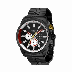 Invicta Men's Watch - Aviator Chronograph Date Display Black Steel Bracelet | 39947