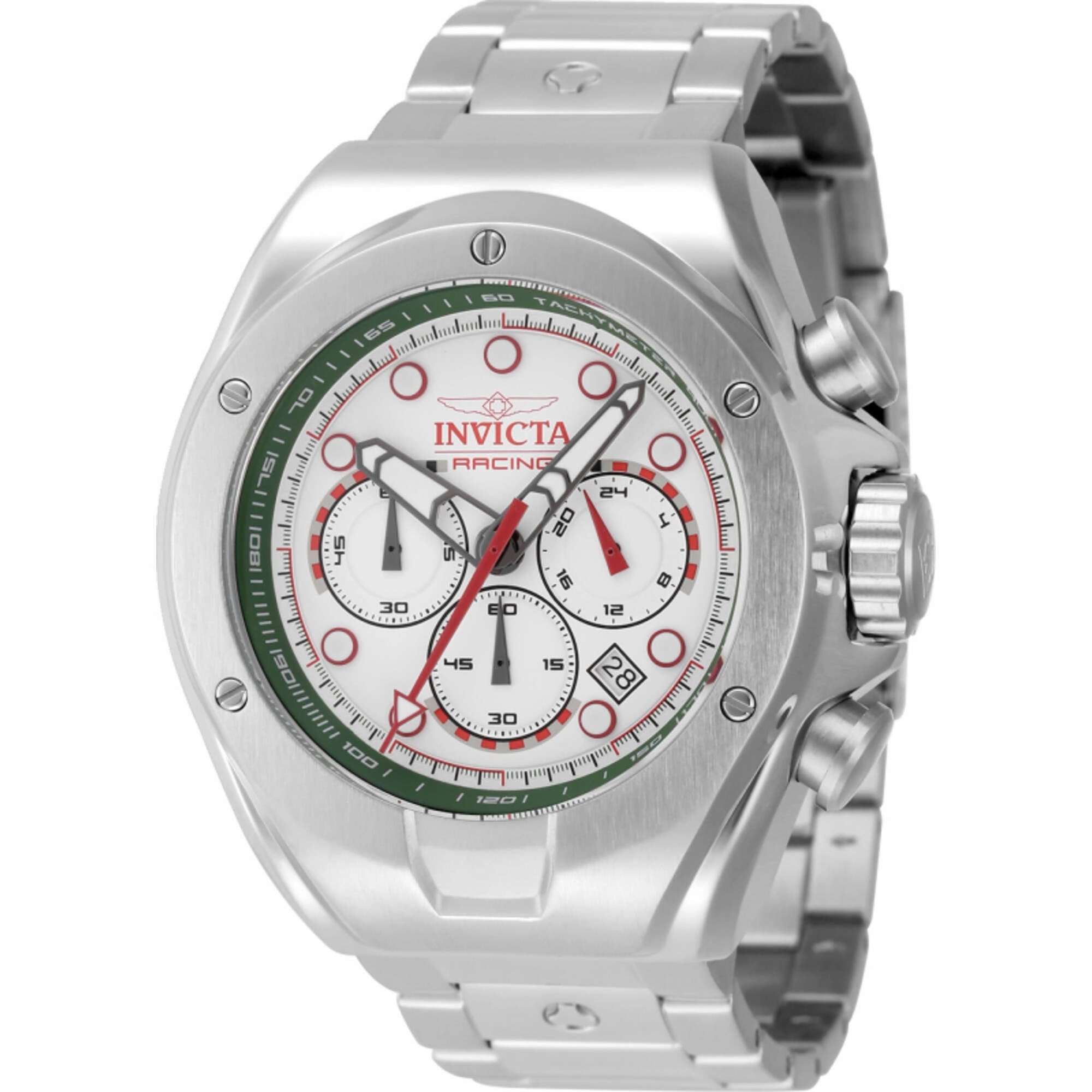 Invicta Men's Watch - Invicta Racing Chrono Green and White Dial Bracelet | 47746
