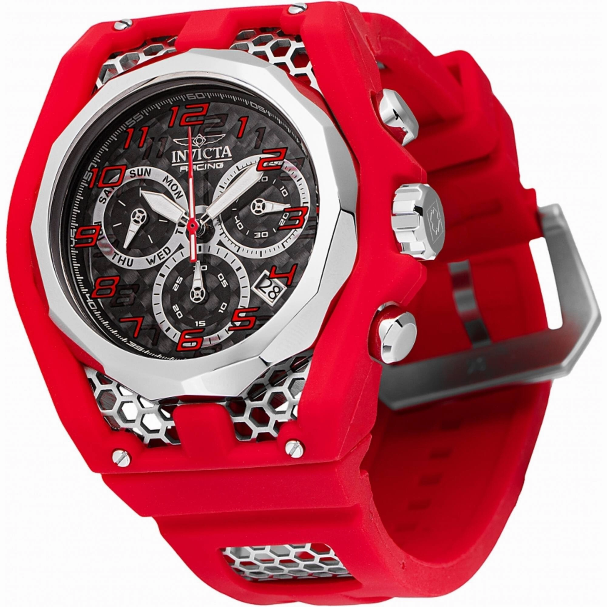 Invicta Men's Watch - Invicta Racing Chronograph Red and Silver Tone Strap | 47208