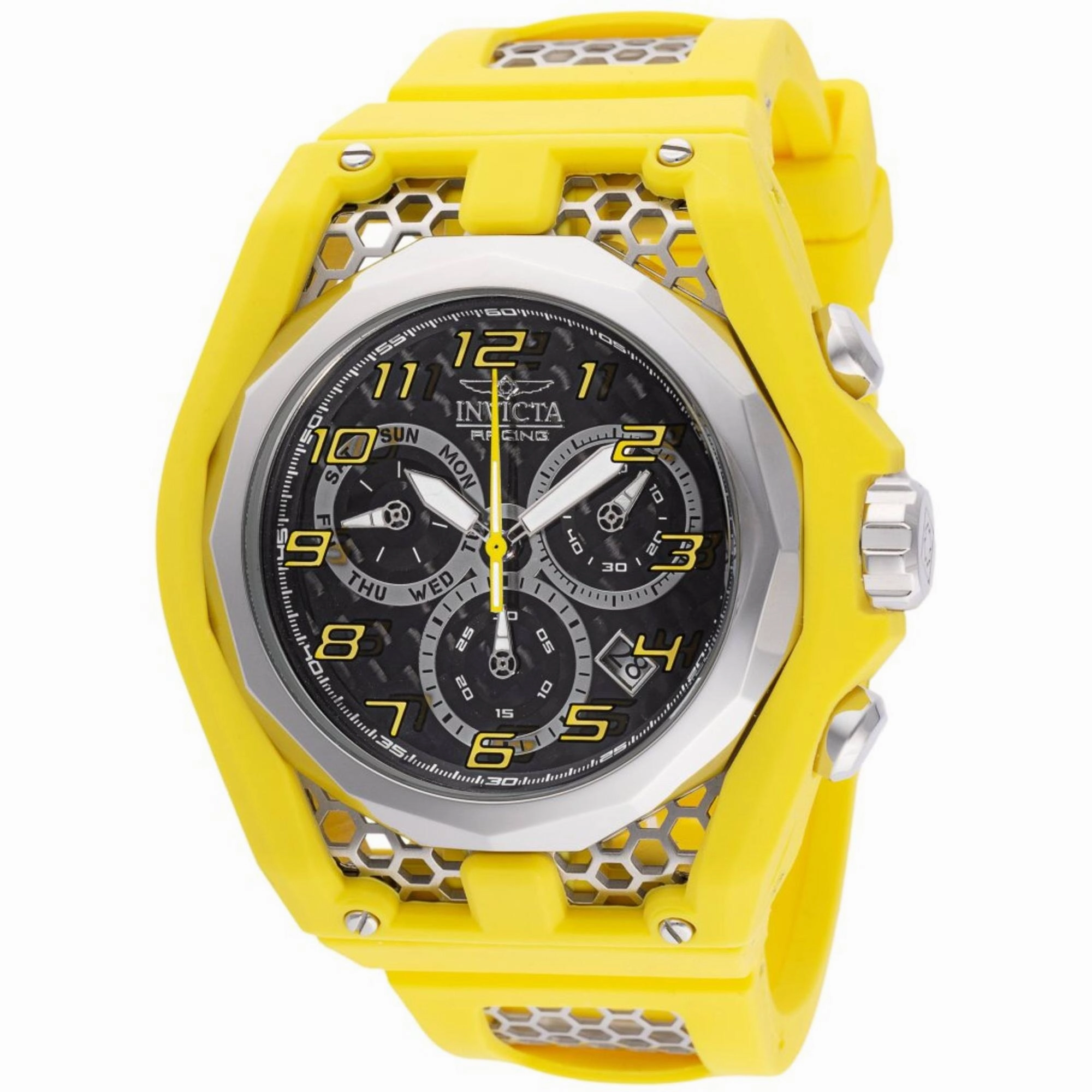 Invicta Men's Watch - Invicta Racing Chronograph Yellow, Silver Tone Strap | 47206