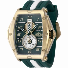 Invicta Men's Watch - Invicta Racing Yellow Gold Case Green and White Strap | 47387